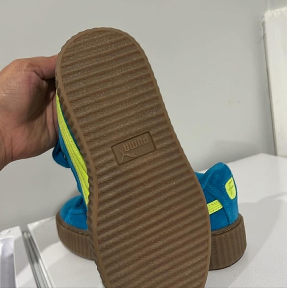 Puma Blue and Neon Green Sneakers - Picture 6 of 6